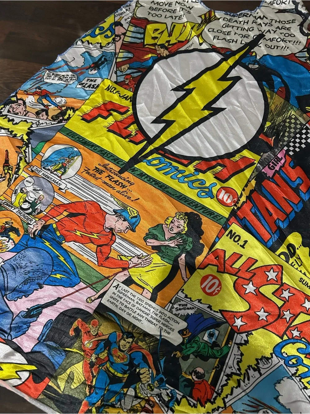 Comic Book Lightning Bolt Cape - Multicolor
